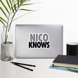 Nico Knows Bubble-free stickers